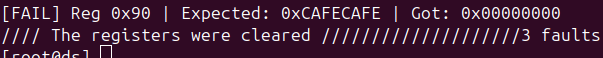 Testing the behavior of non-existing register