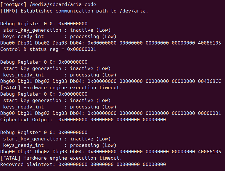Testing on Hardware with the Least significant bit